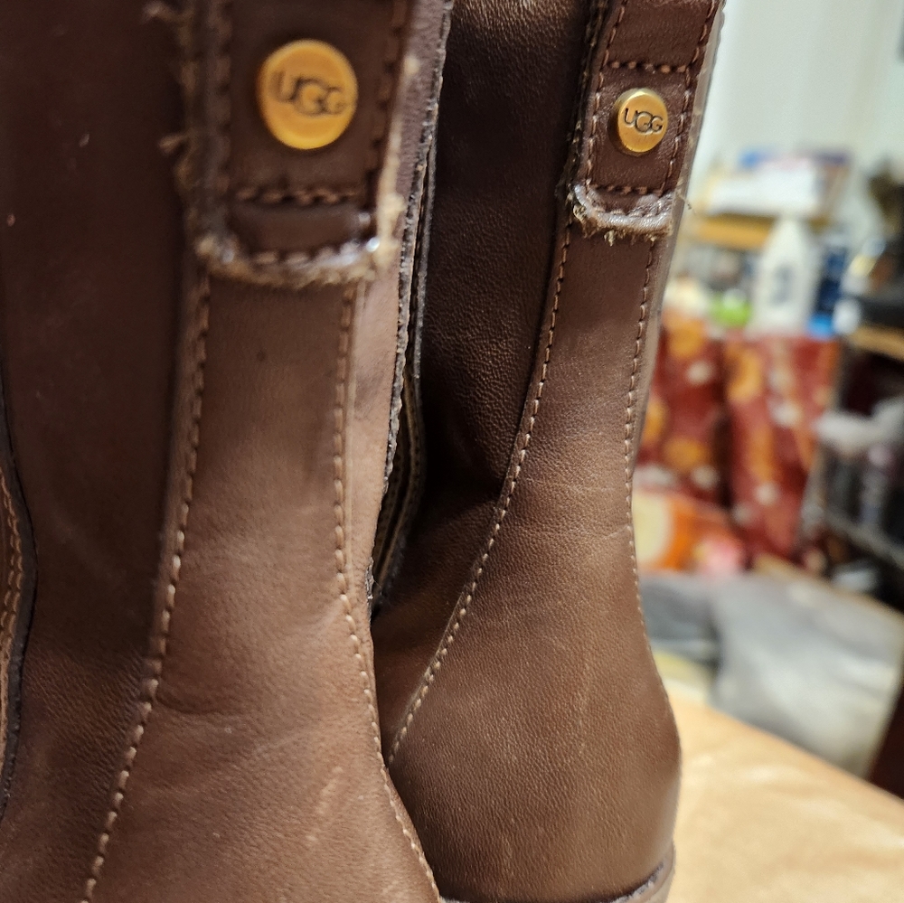 UGG Camden Chelsea brown leather boots 1018938 - Picture 2 of 5